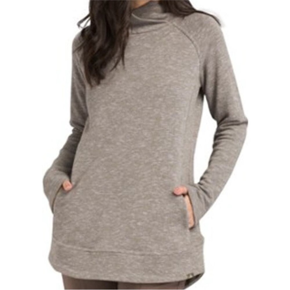 Prana Heathered oatmeal tunic with pockets - small
